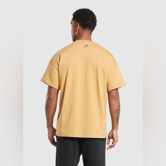 GYMSHARK Men’s Built in the UK T-Shirt Rustic Yellow- NWT - Picture 3 of 7